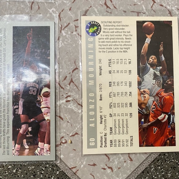 Alonzo Mourning 1992 Classic 4 card lot number 1 of 5600 Four Sport Draft Pick # - Picture 10 of 12
